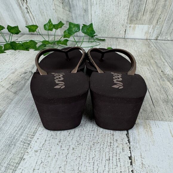 Reef Women's Mid Mist brown Sandal size 6 - Picture 3 of 8